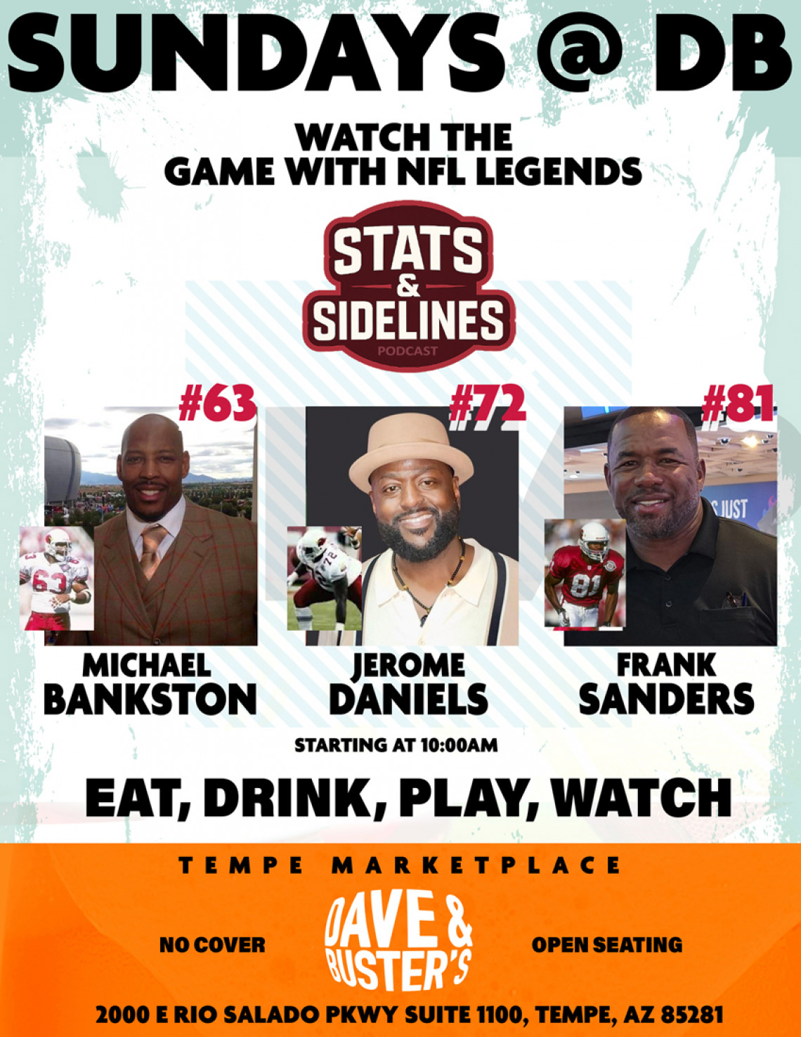Stats & Sidelines Podcast at Dave & Buster's Tempe